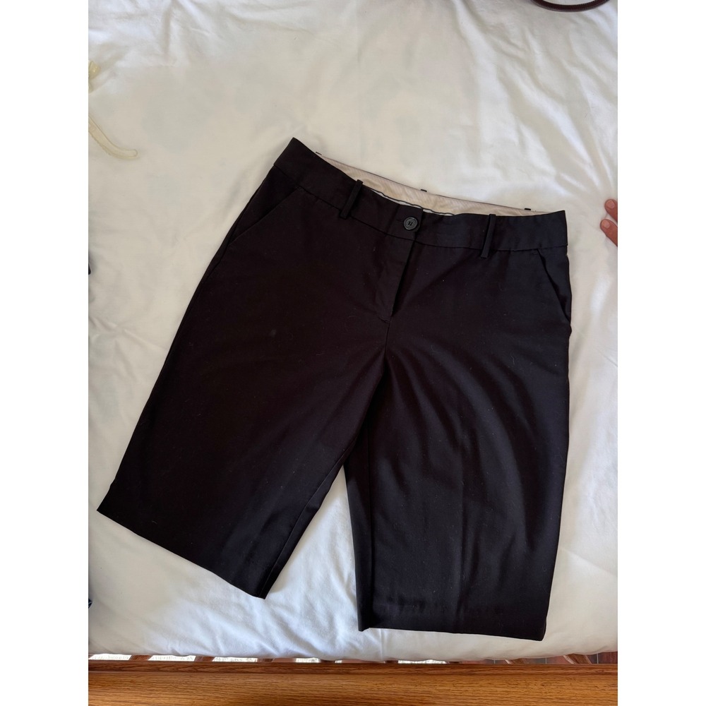 Y2K Vintage Size 12 Worthington Stretch Black Bermuda Shorts Coquette Chic